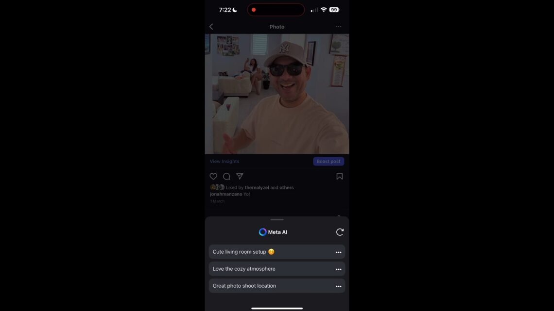 Meta AI Instagram comments