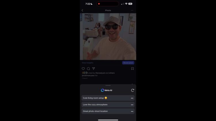 Meta AI Instagram comments