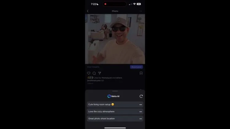 Meta AI Instagram comments