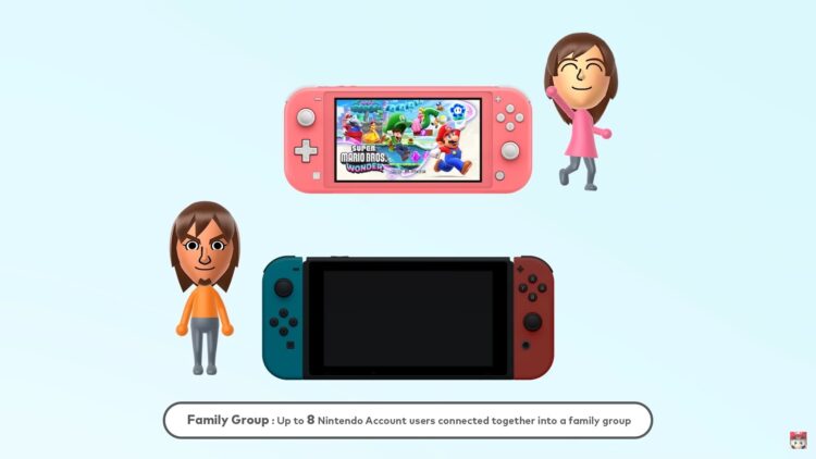 Nintendo Switch Virtual Game Card family share