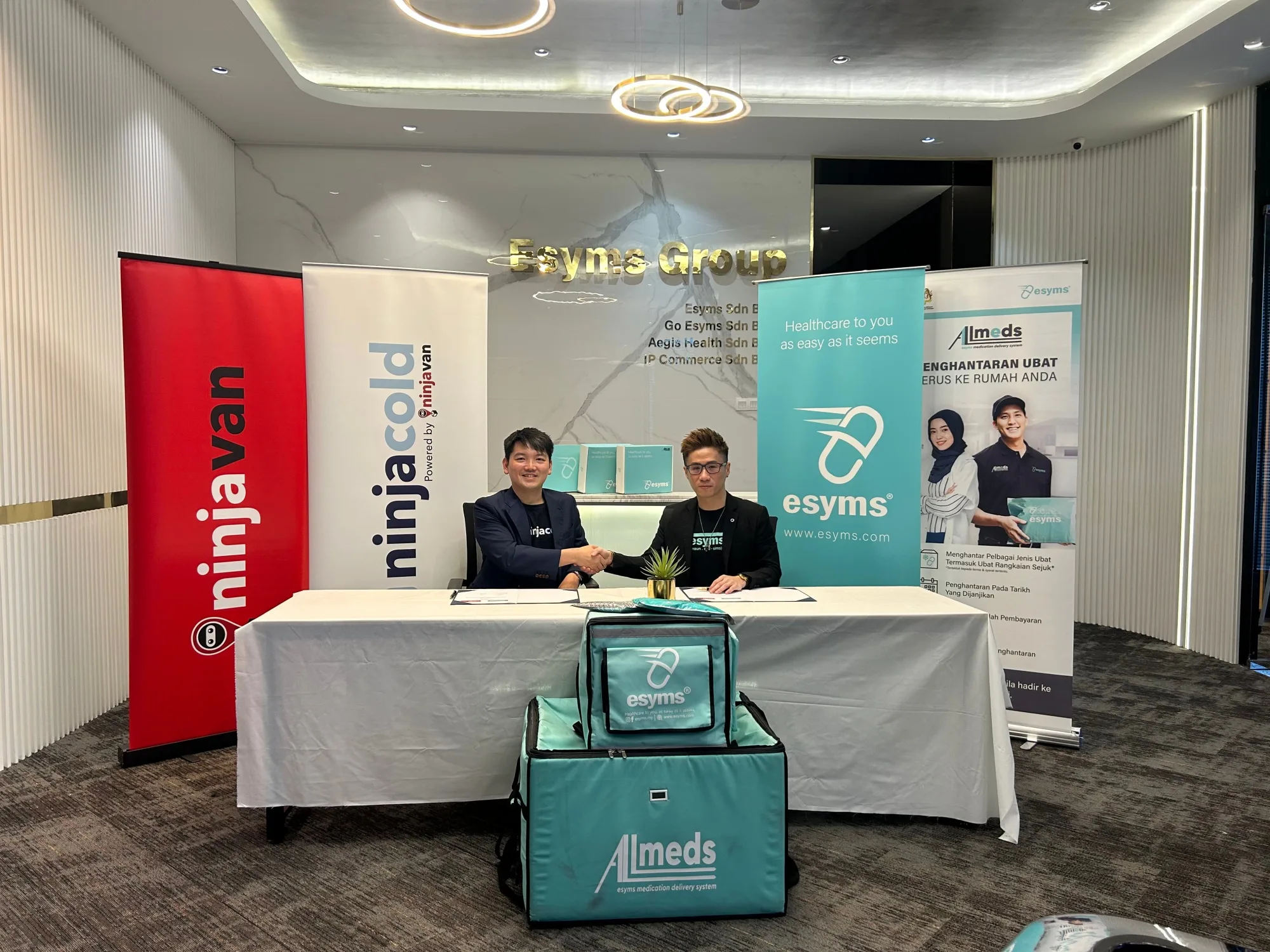 ninja van esyms cold chain medicine delivery partnership