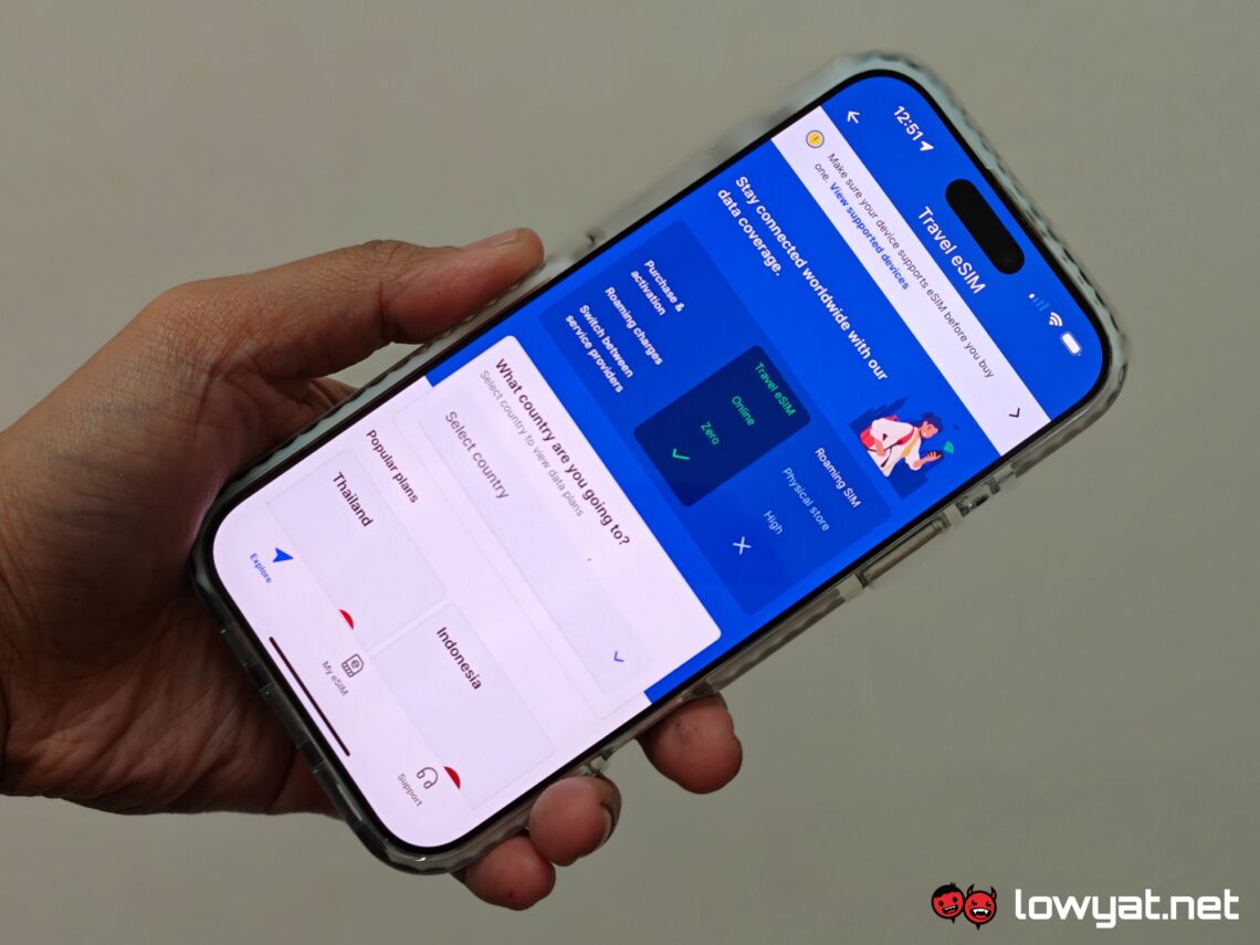 tng ewallet travel esim service