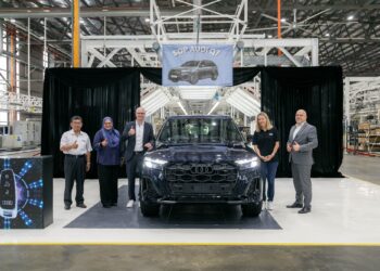 The Audi Q7 at the Pekan facility