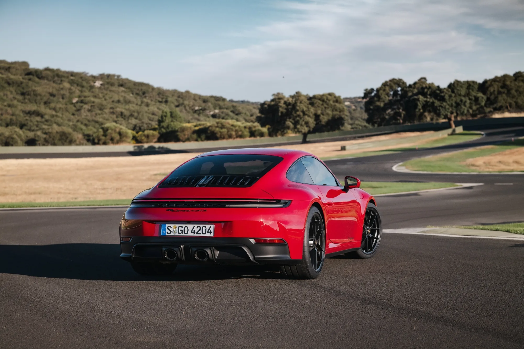 The rear of 911 Porsche