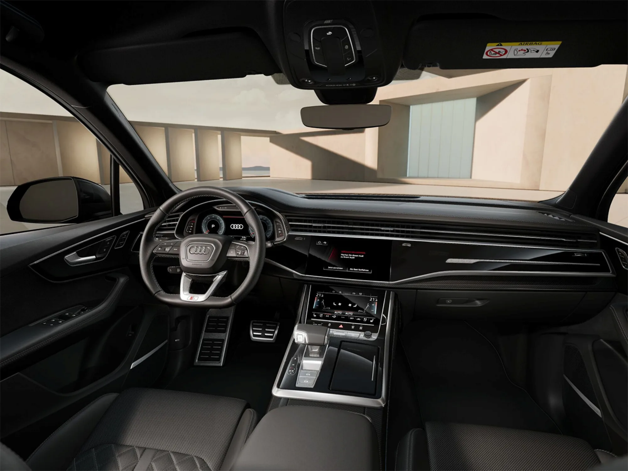 The interior of the Audi Q7