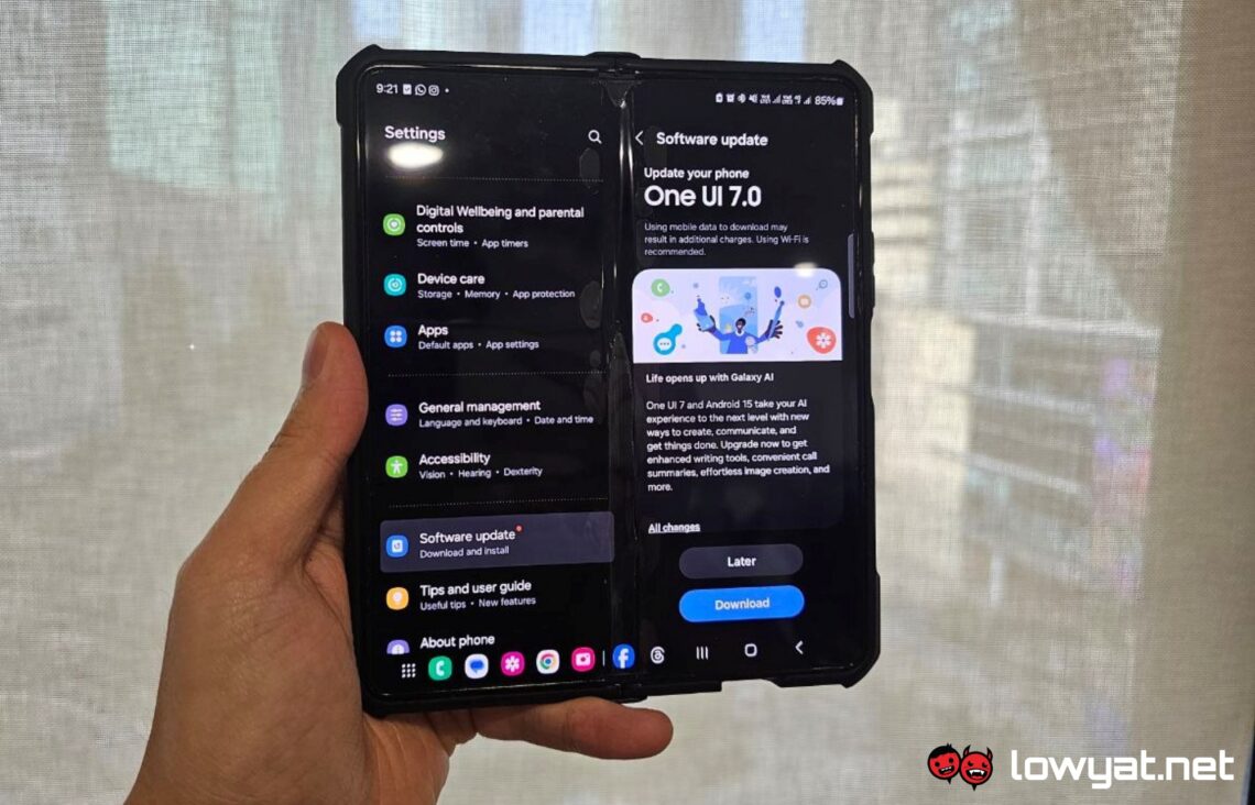 Samsung One UI 7 arrives for older Galaxy flagships