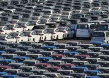 Cars waiting to be imported