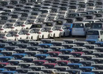 Cars waiting to be imported