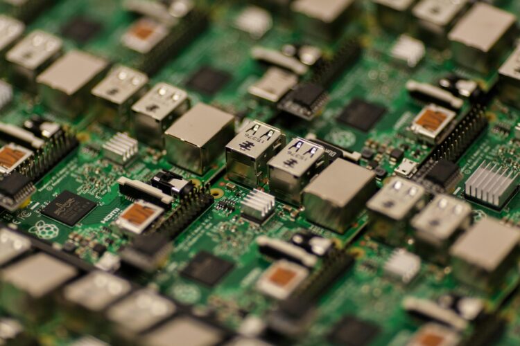 circuit board stock image