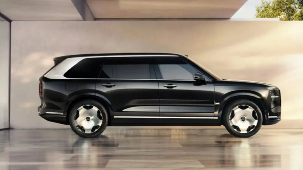Side profile of the SUV