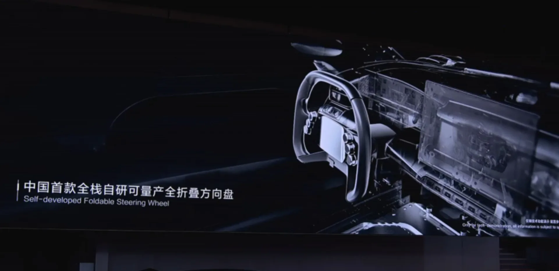 The foldable steering wheel