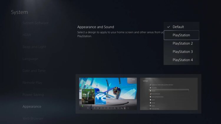 PS5 Playstation retro themes