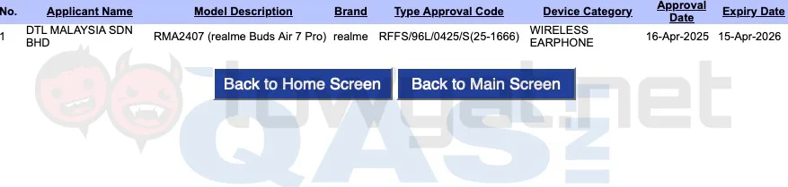 realme Buds Air7 Pro SIRIM
