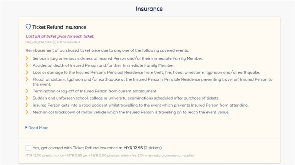 tune protect ticket2u ticket insurance
