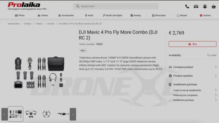 DJI Mavic 4 Pro Fly More combo leak