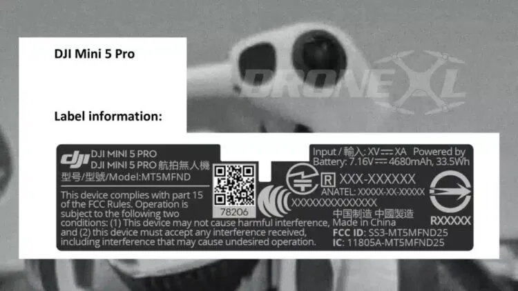DJI Mini 5 Pro details leak