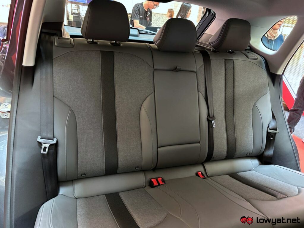 Rear seats of teh SUV