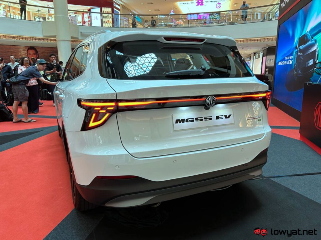 Rear of the MG S5 EV