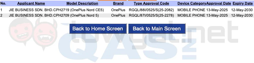 OnePlus Nord 5 Nord CE5 SIRIM