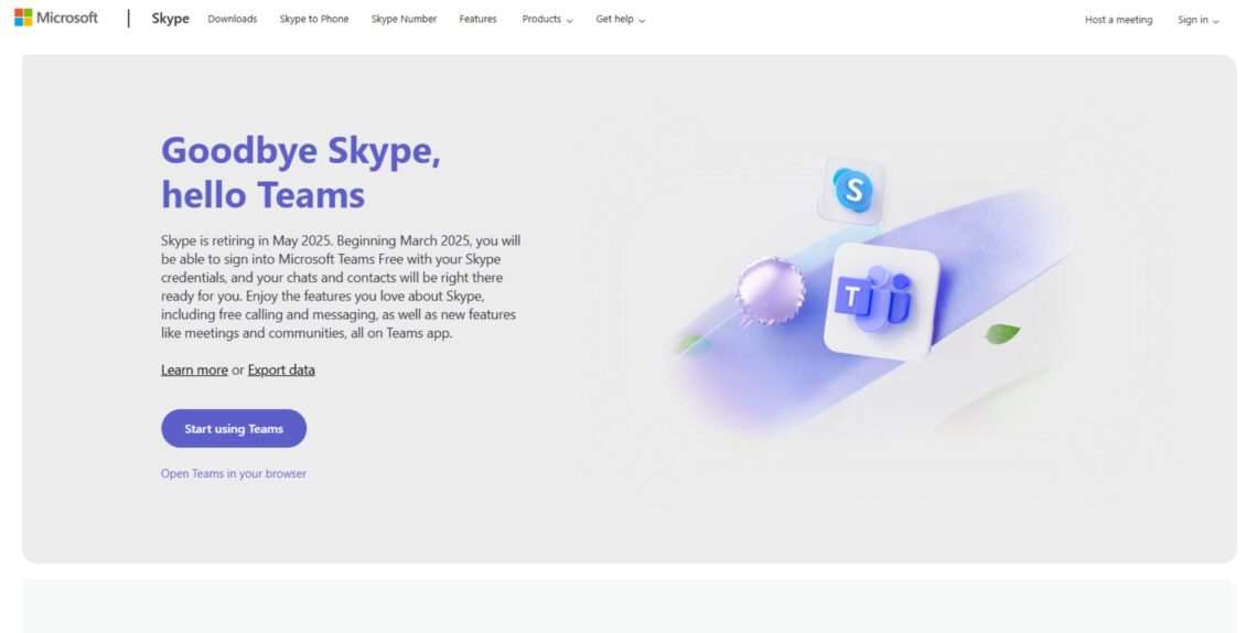 Skype has officially gone offline