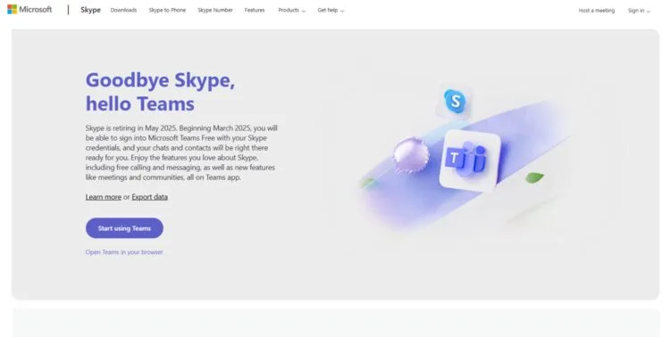 Skype has officially gone offline