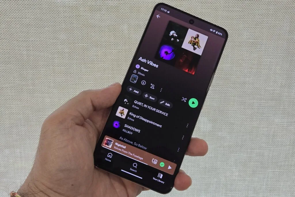 Spotify update Add Sort Edit