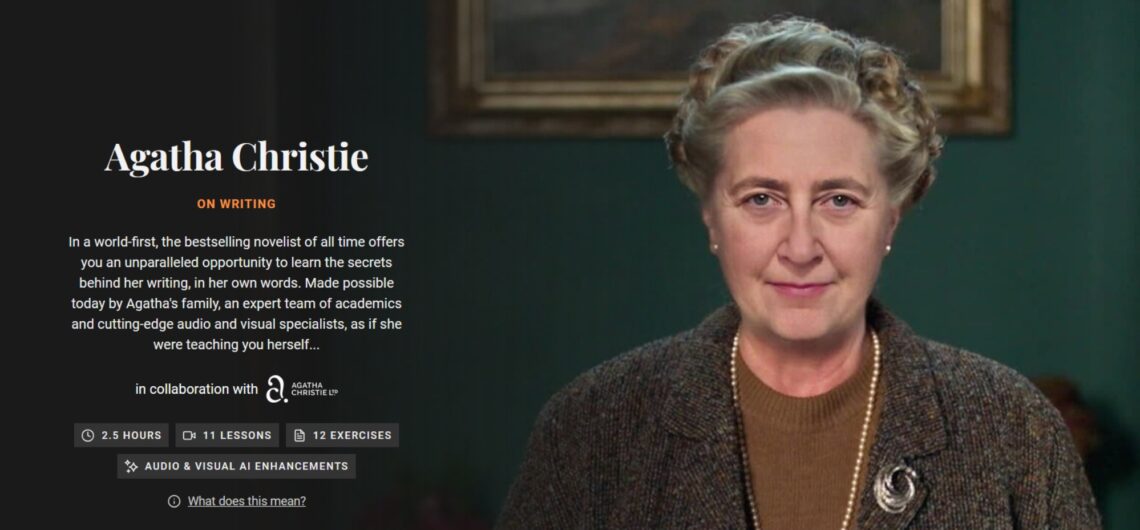 Agatha Christie BBC Maestro AI writing course