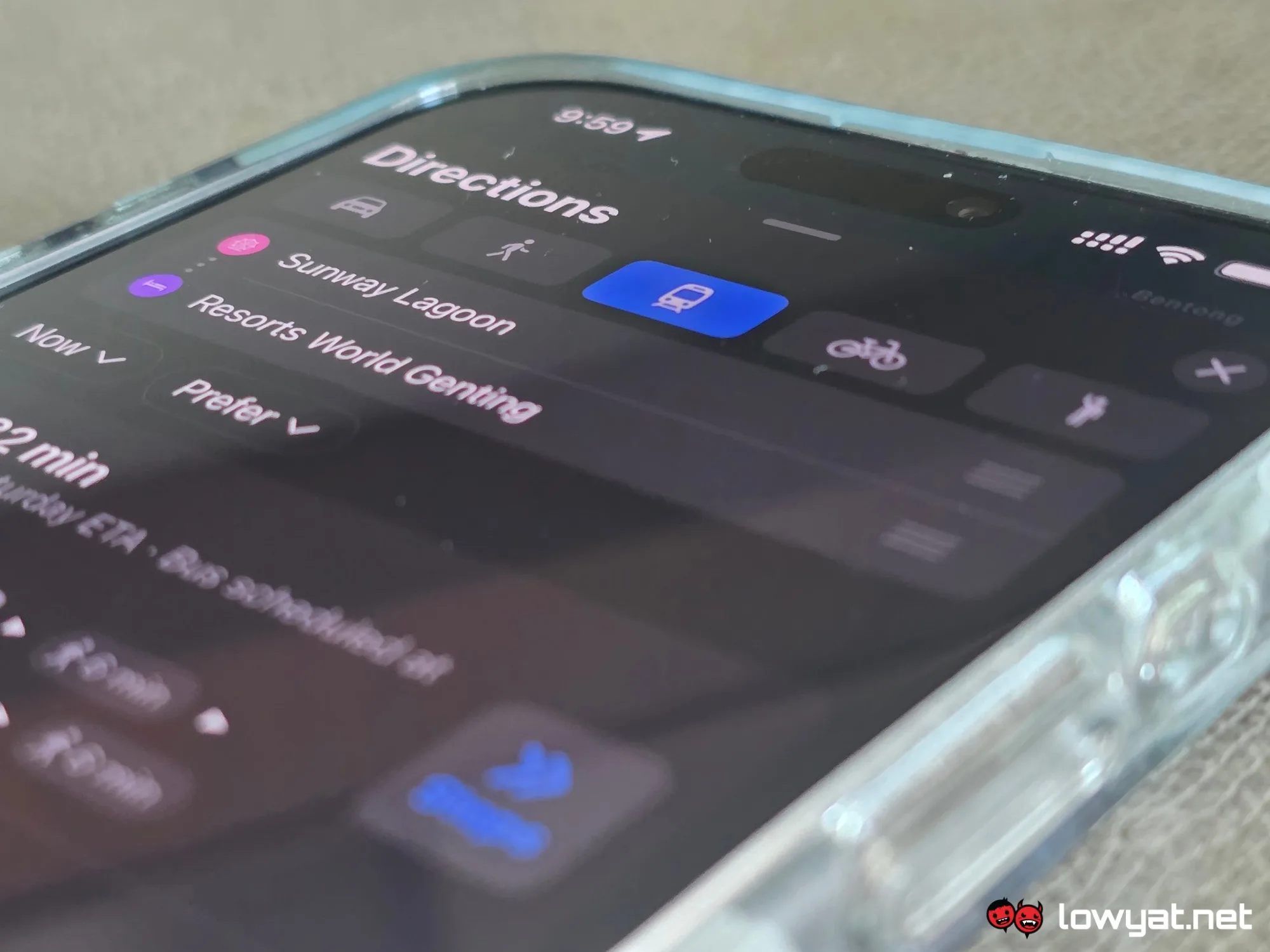 apple maps transit directions support malaysia