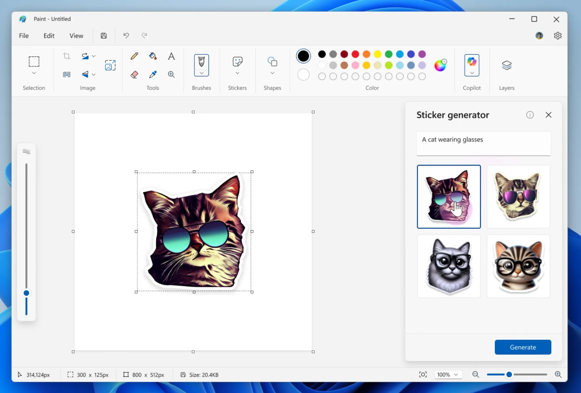 Microsoft Paint sticker generator