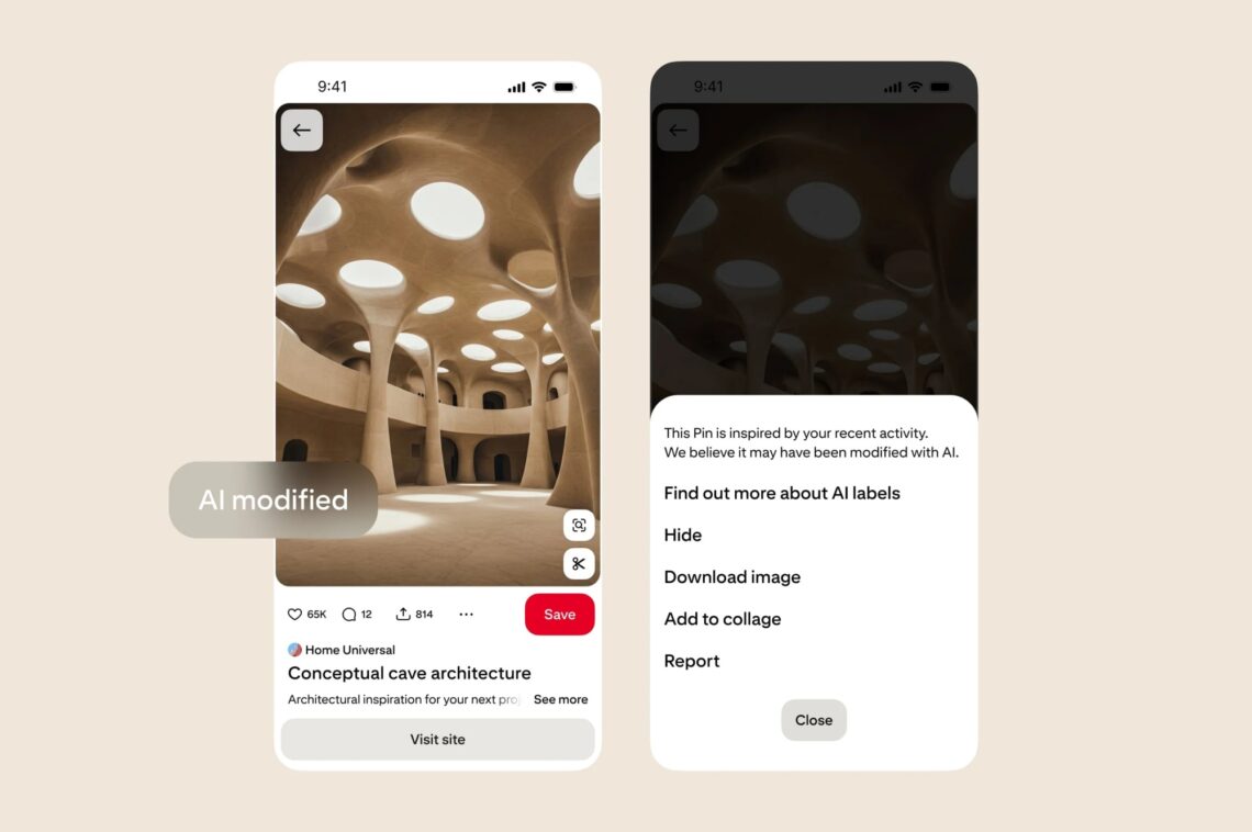 Pinterest AI labels