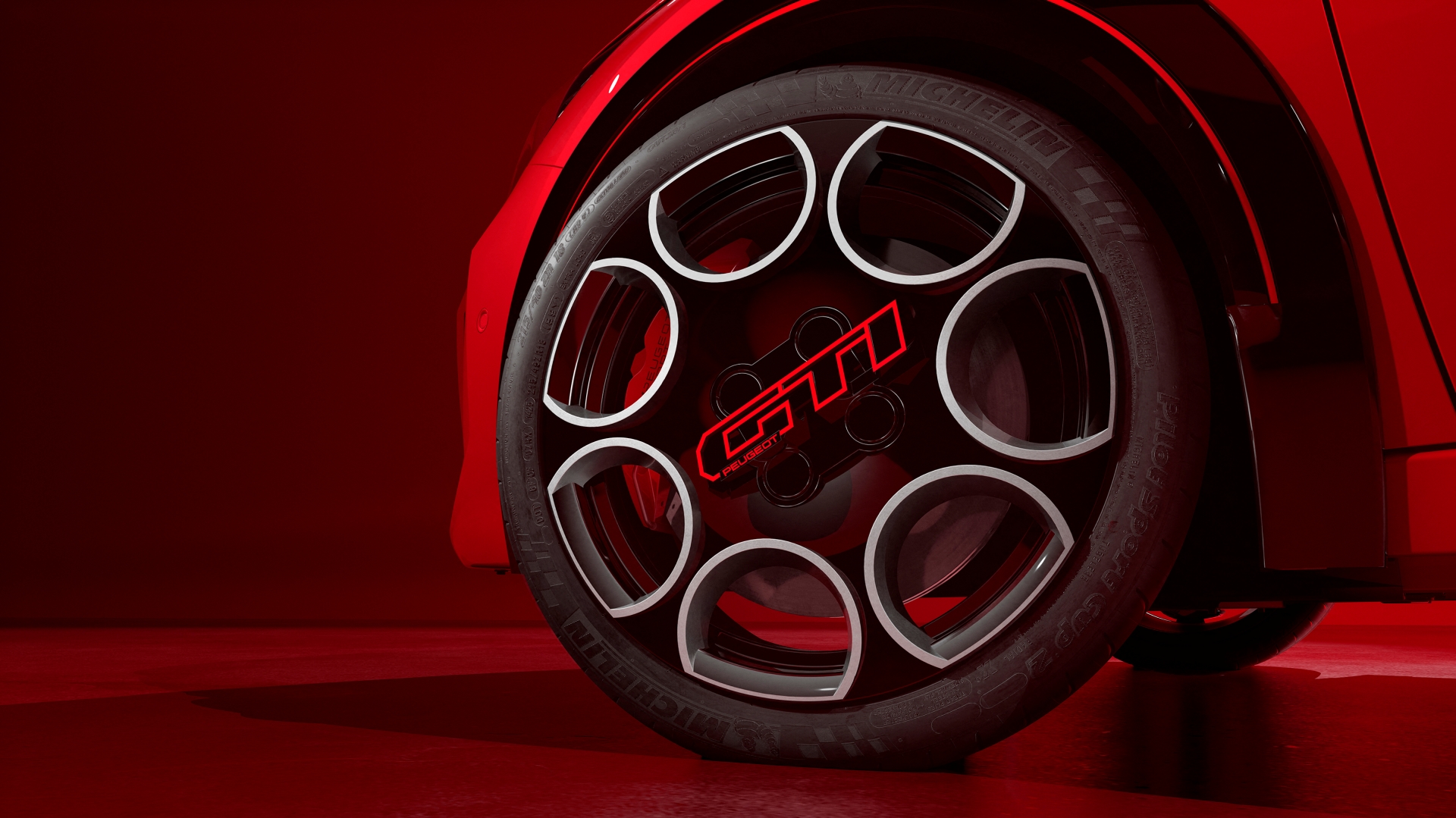 The wheel design of the hatchback