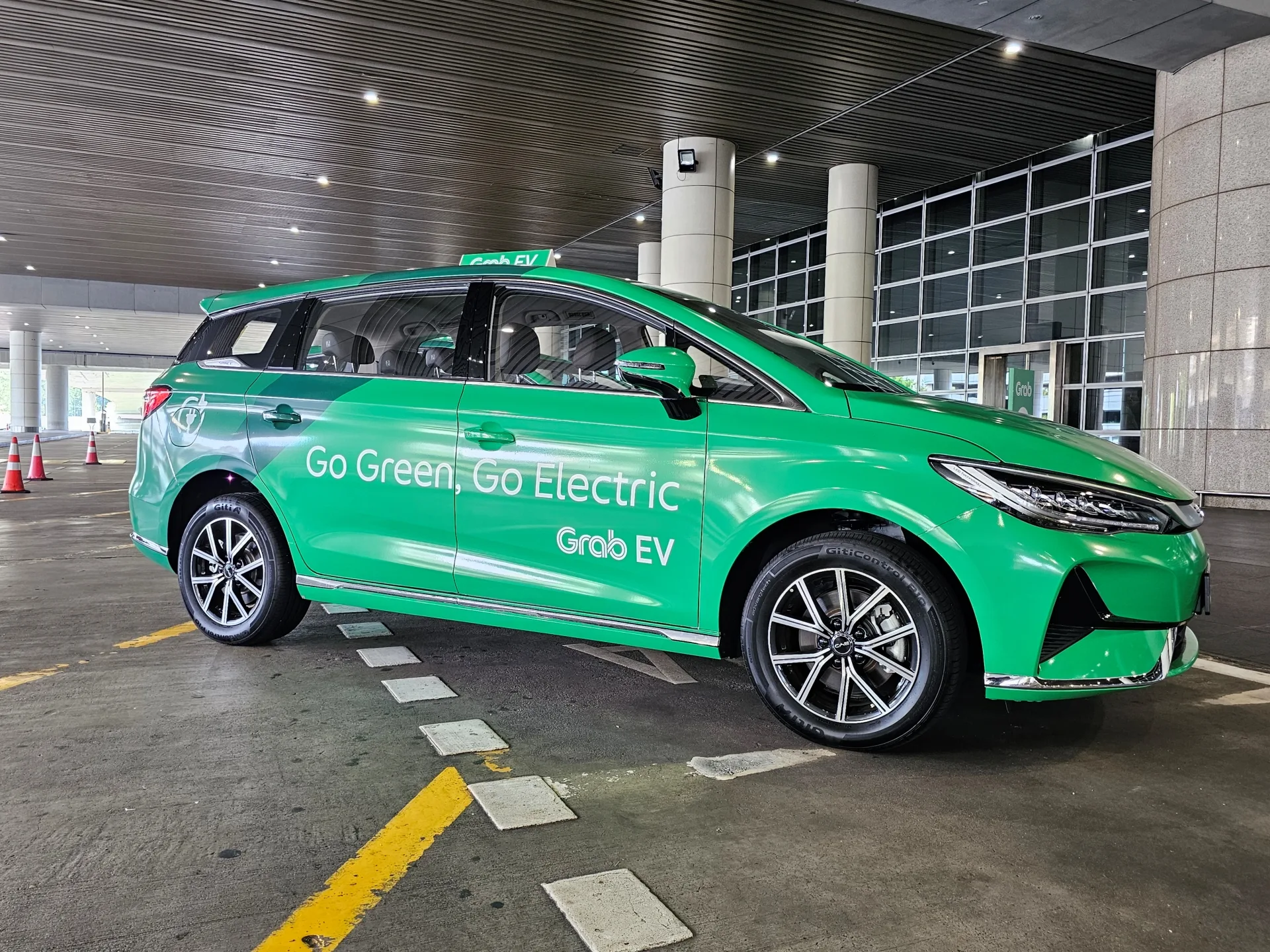 The grab EV car