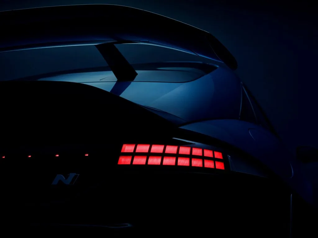 Tail lights of the Hyundai