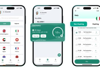 Kaspersky eSIM Store screens