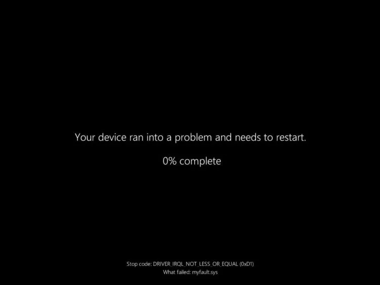 Microsoft Windows new BSoD