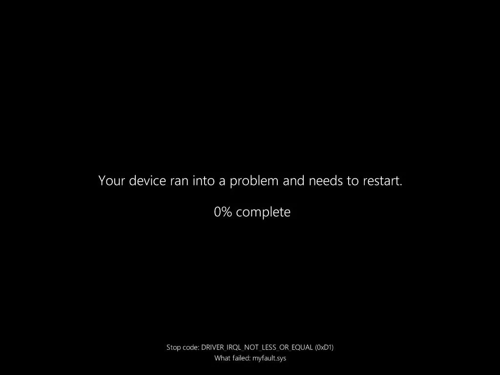 Microsoft Windows new BSoD
