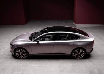 Side view of the car