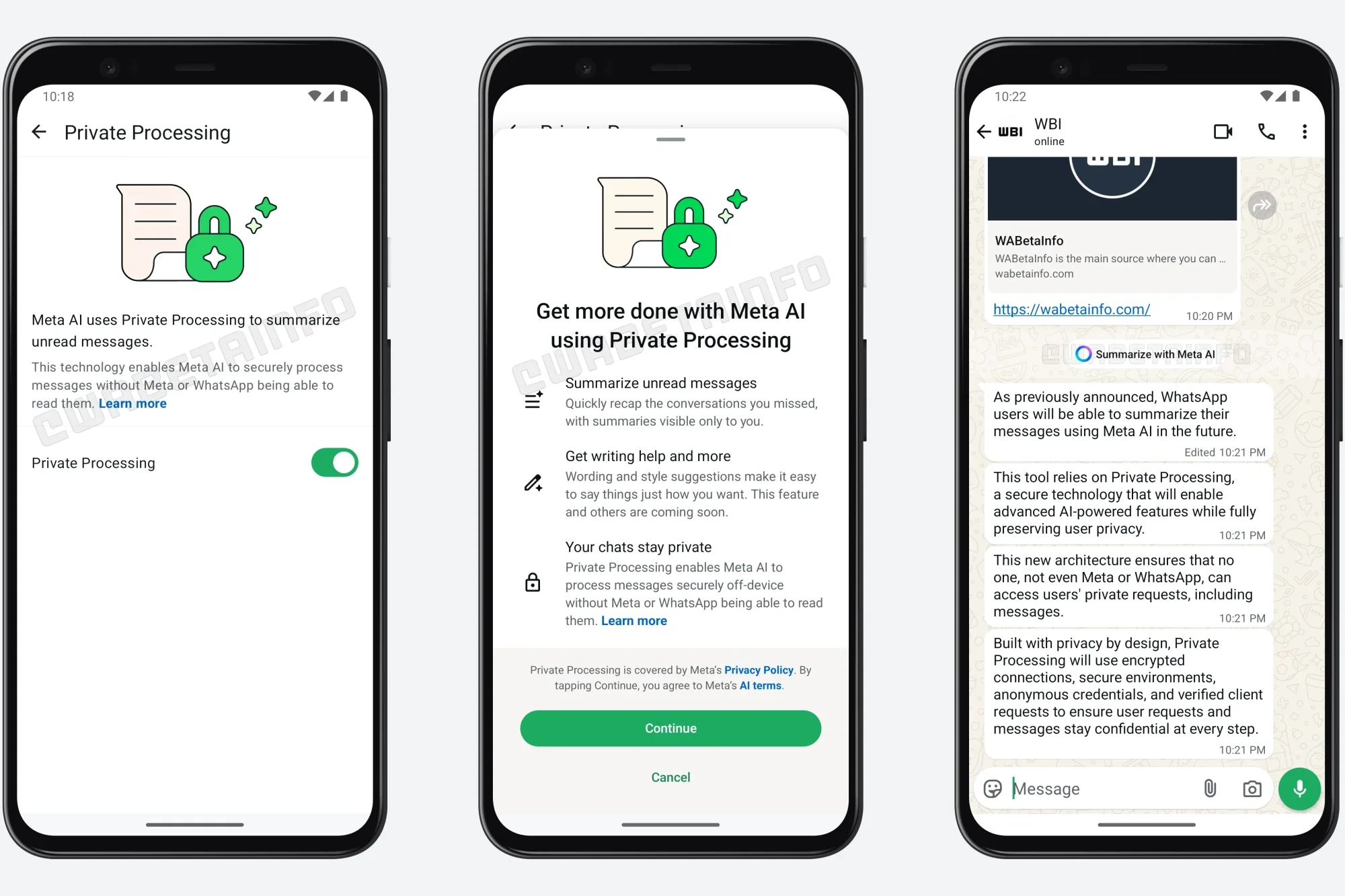 WhatsApp AI chat summaries