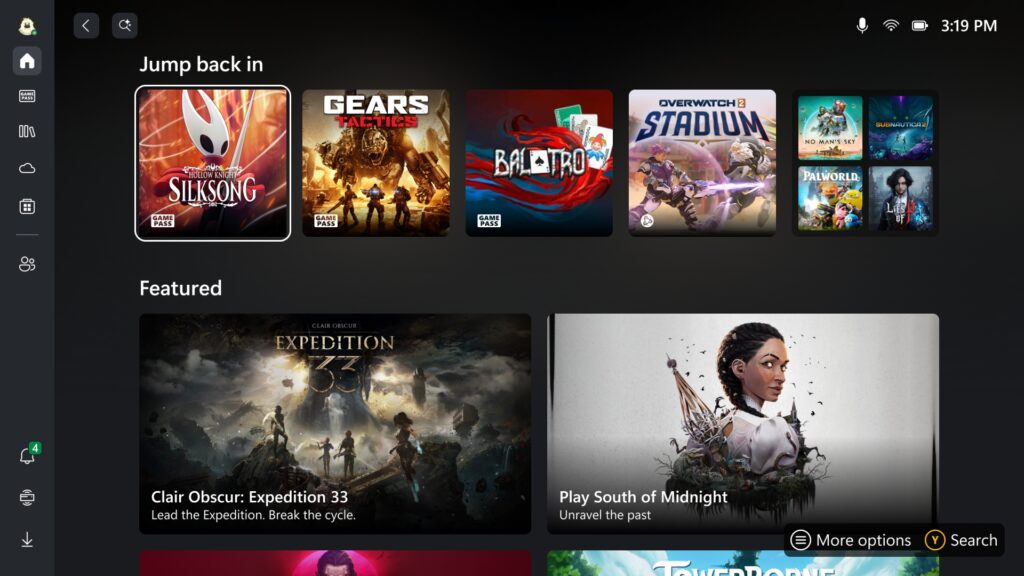 Xbox Home UI Xbox Ally Reveal