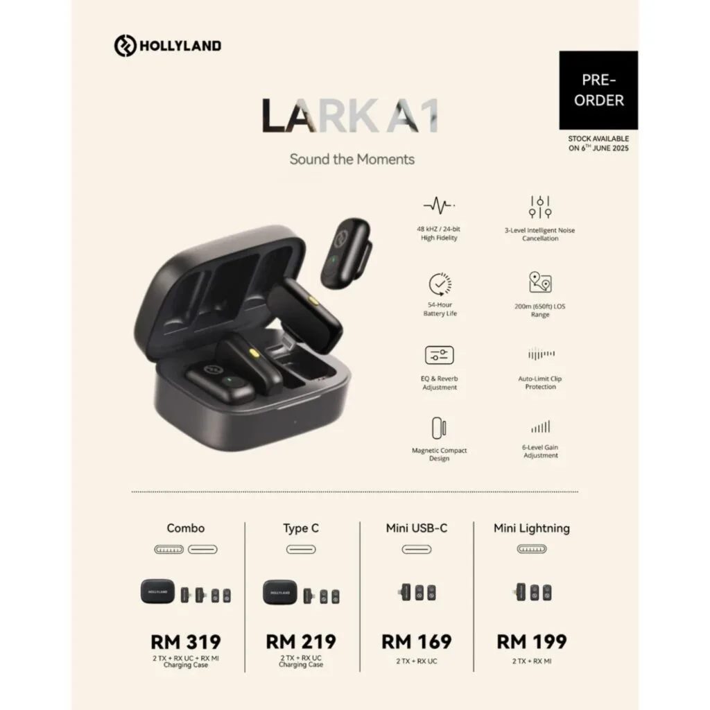 hollyland lark a1 max 2 launch malaysia