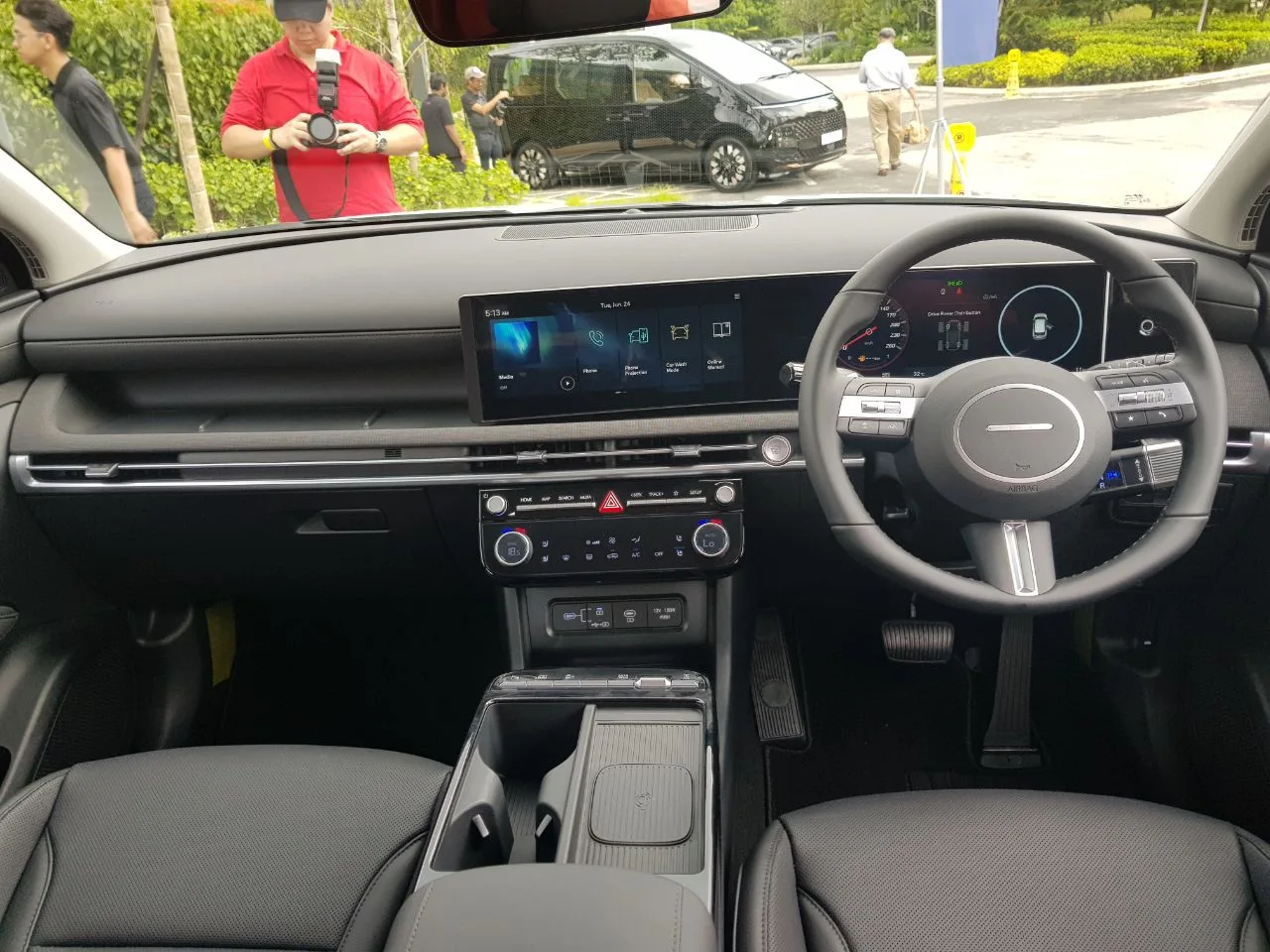 Front interior of the Hyundai