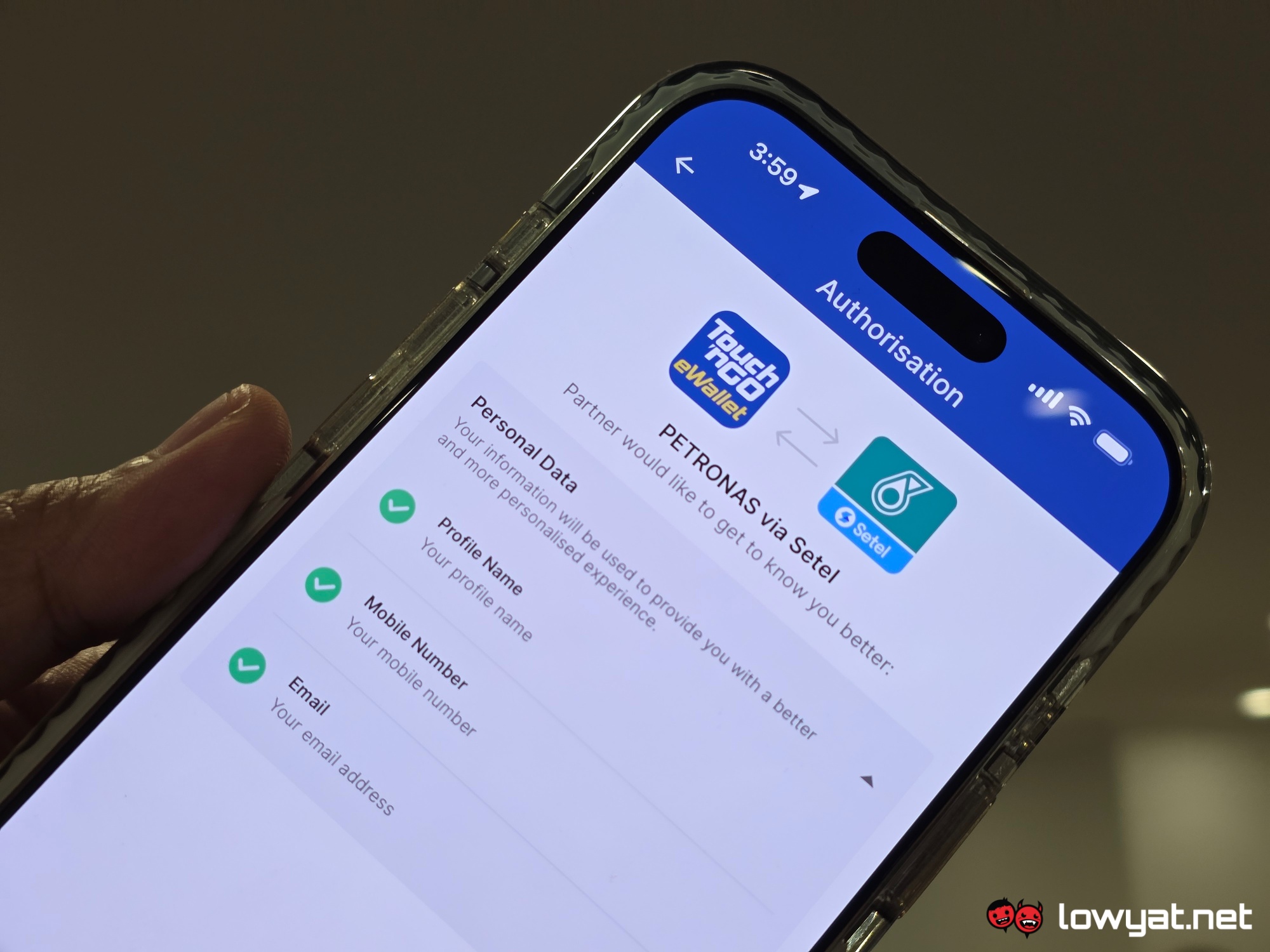 tng ewallet adds setel integration