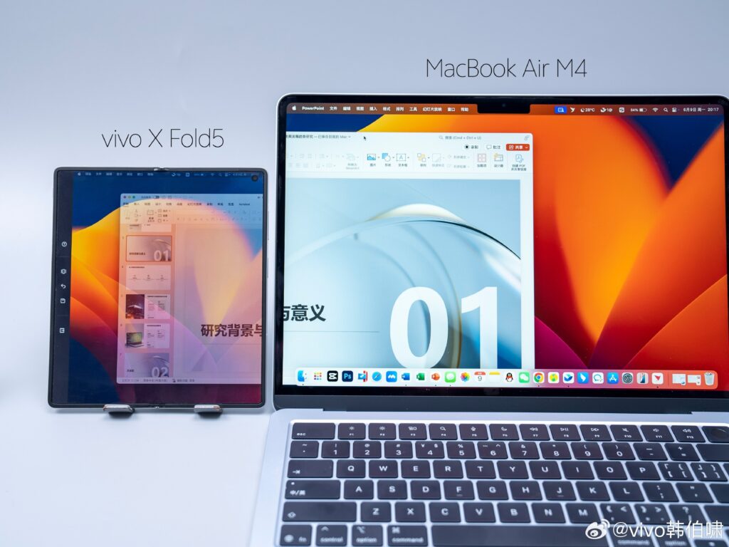 vivo Fold X5 MacBook external display