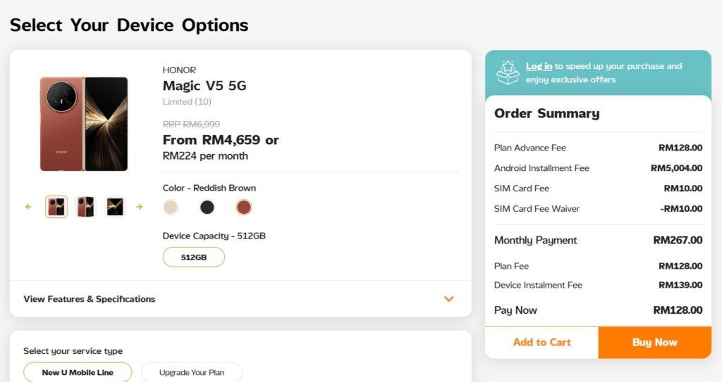 HONOR Magic V5 U Mobile