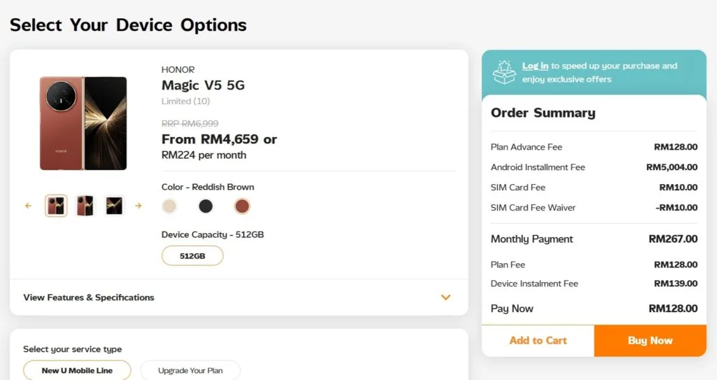HONOR Magic V5 U Mobile