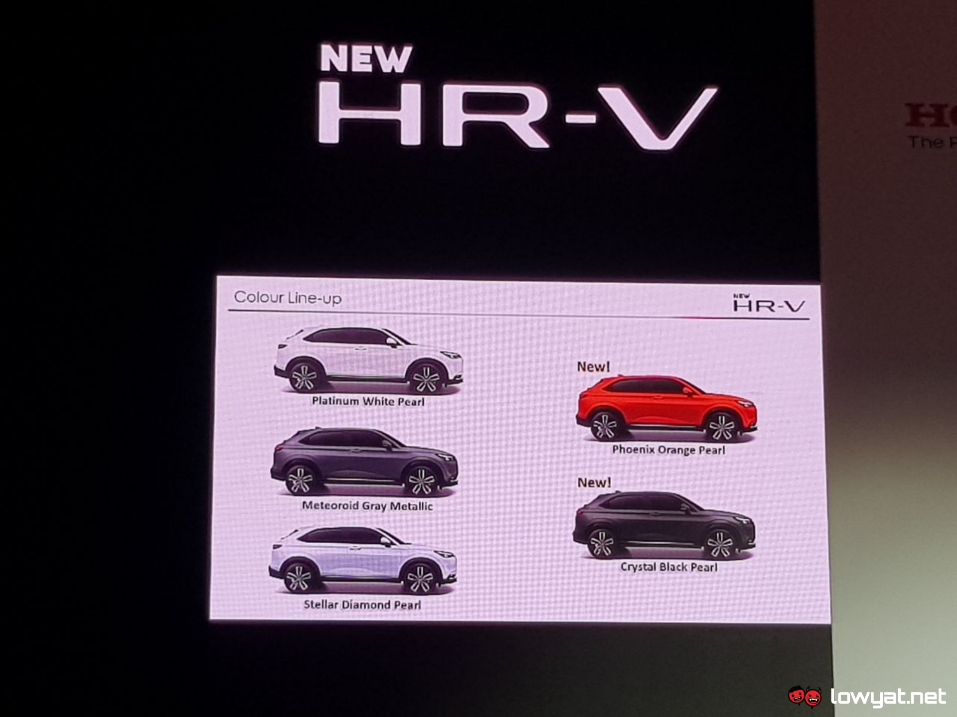 The colours of the car 