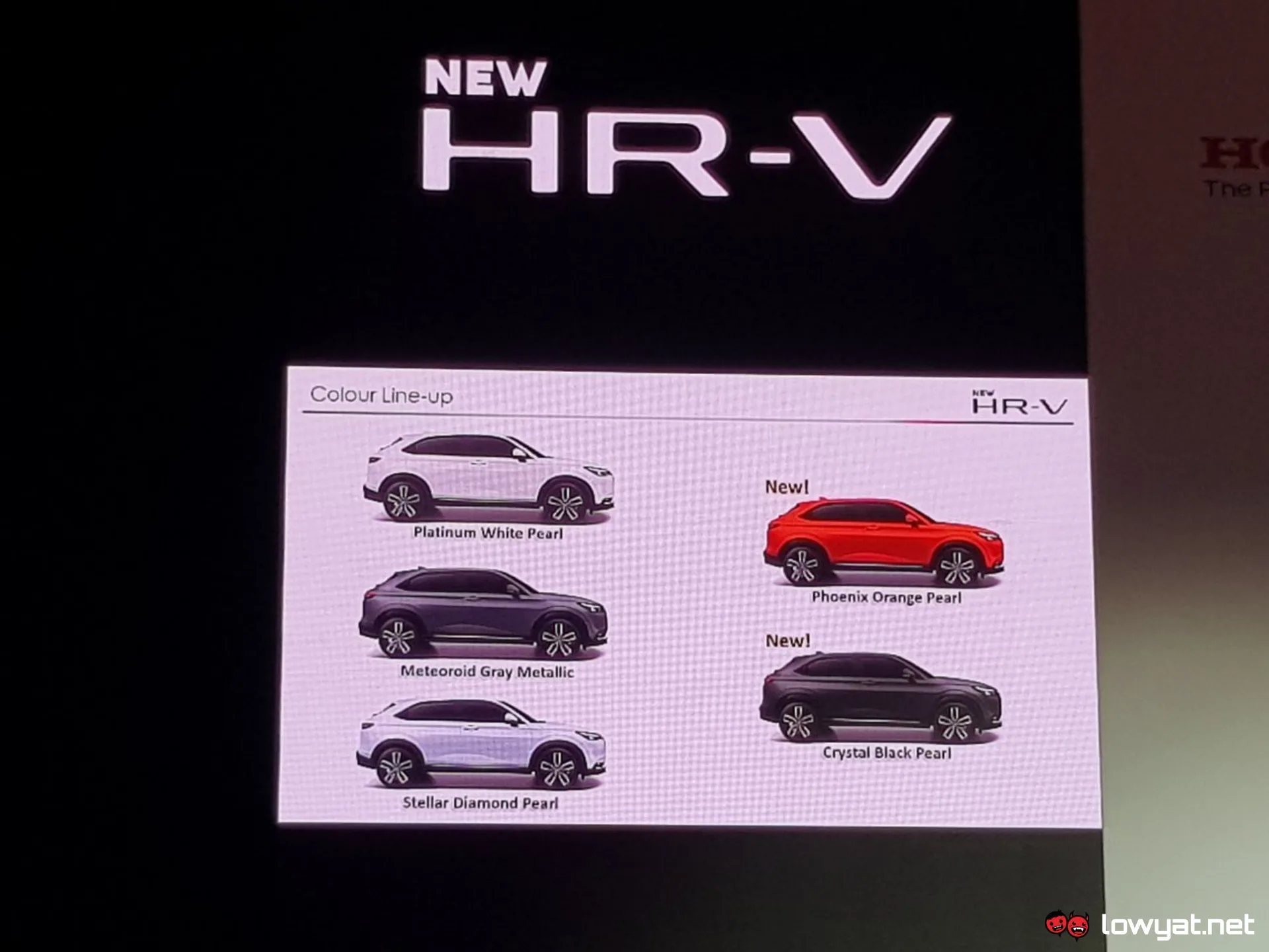 The colours of the car