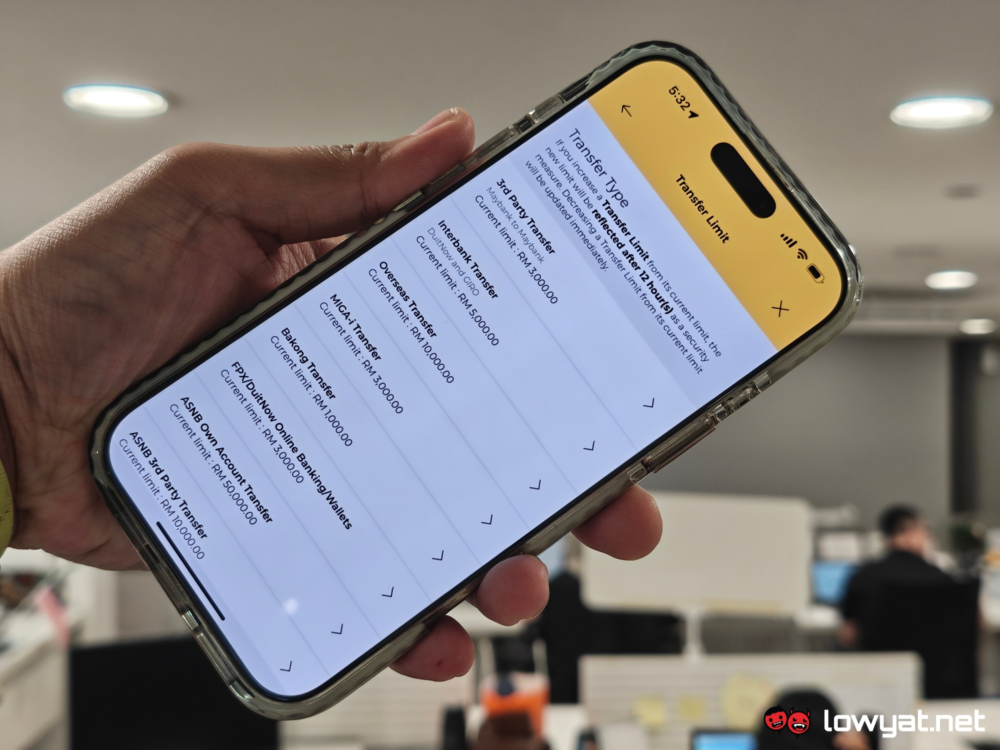 Maybank MAE Transfer Limit feature