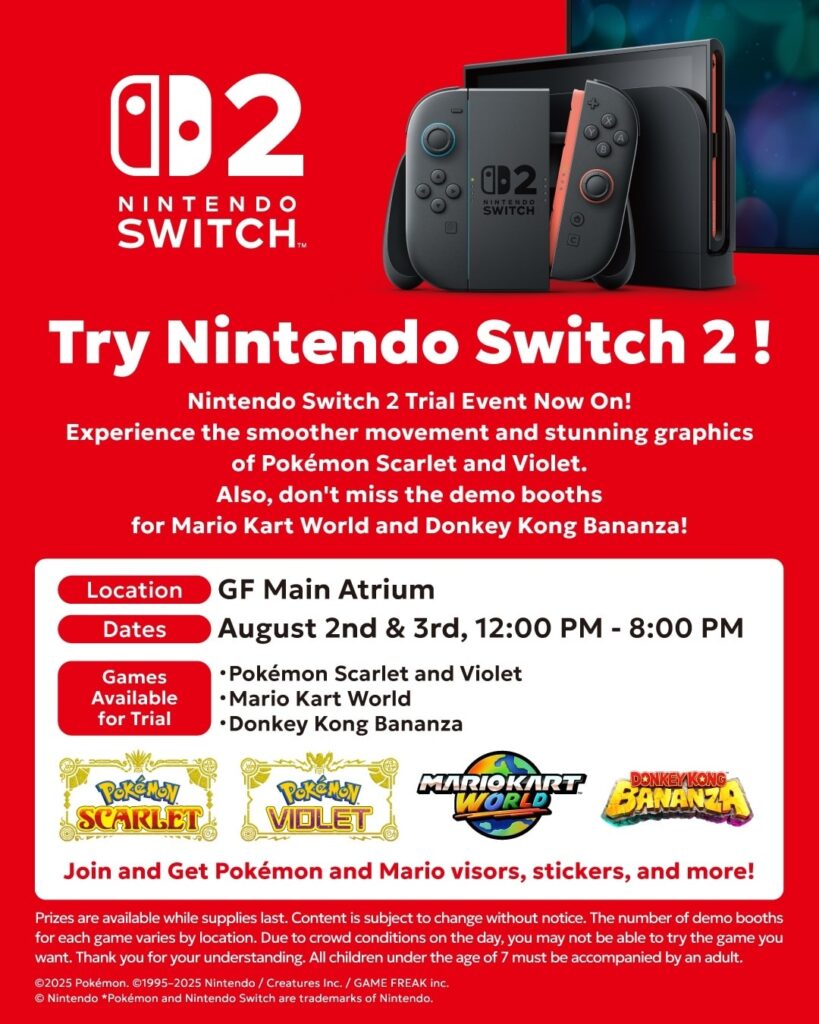 Nintendo Switch 2 Trial Event LaLaport Bukit Bintang