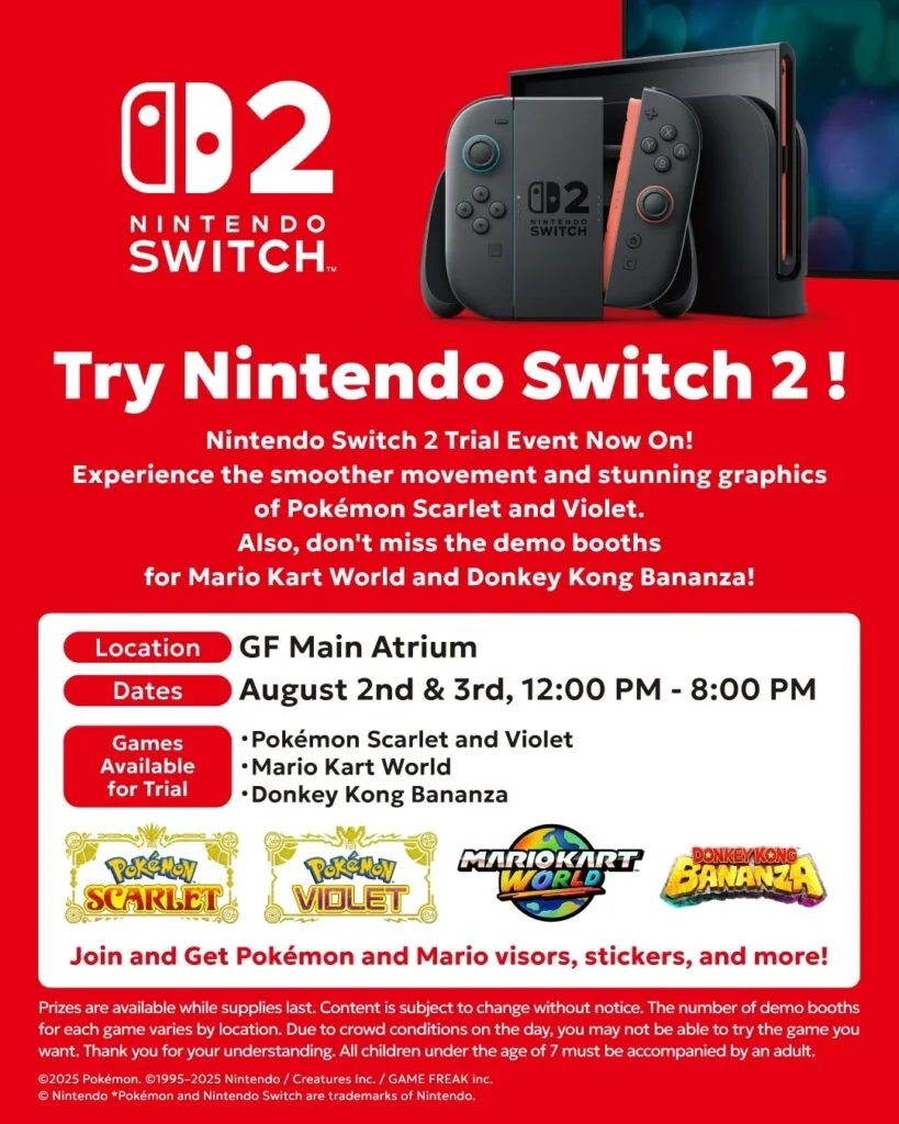 Nintendo Switch 2 Trial Event LaLaport Bukit Bintang